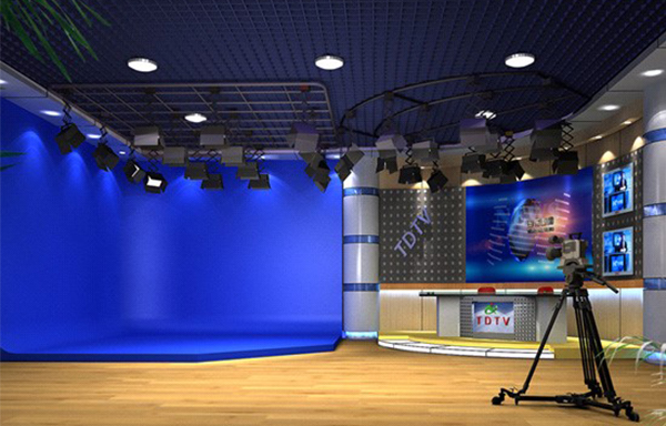 融媒体演播室-访谈虚拟演播室